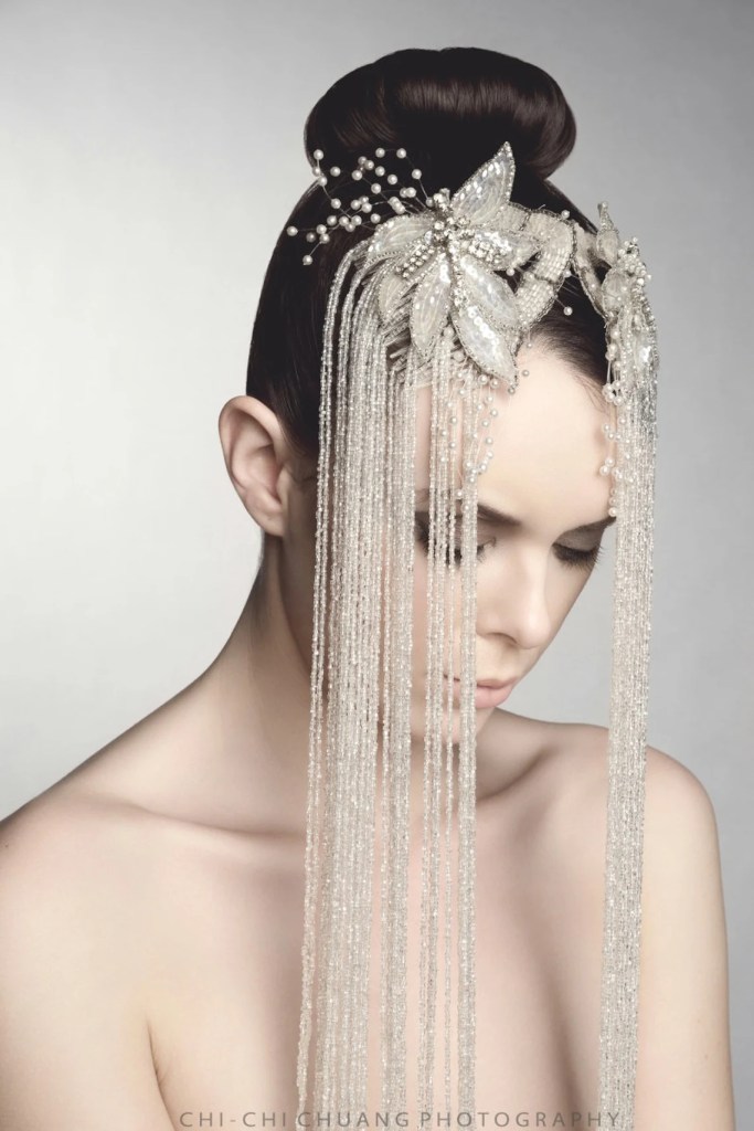Long Glass Beaded Bridal Hair Combs, handmade by Marelle Couture for Hopscotch Couture. https://hopscotchcouture.com/products/bridal-combs-made-to-order-accessories-glass-beaded-hair-combs-long-hair-statement-statement-glass-hair-haute-fabulous-accessory?_pos=1&_psq=hair&_ss=e&_v=1.0 #beadedbridalhaircombs #bridalhaircombs #longhaircombs #MarelleCouture