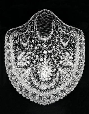 Victorian Lace, elaborate example of hand crochet lace from the Victorian Era.